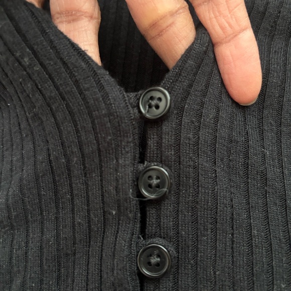 Reformation Luce Ribbed Button Front Top Size XS - Picture 11 of 13